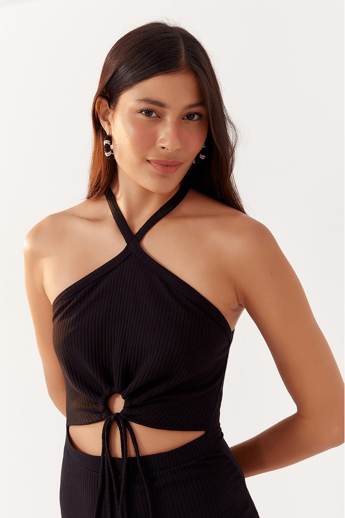 Vestido Canelado Malha