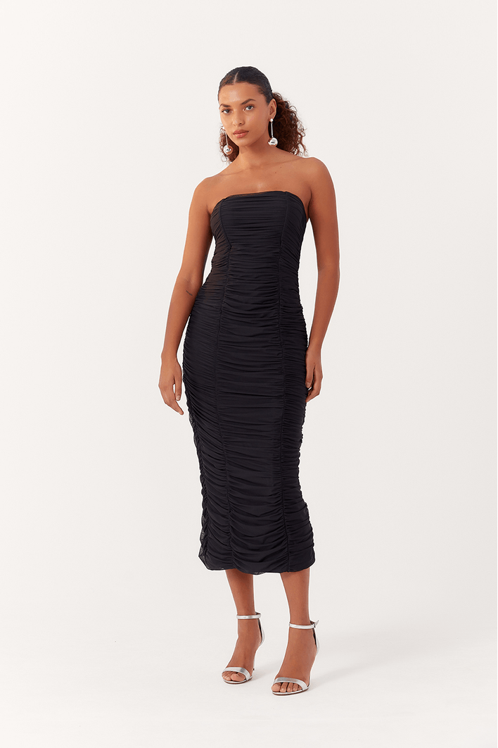 Vestido Midi Drapeado