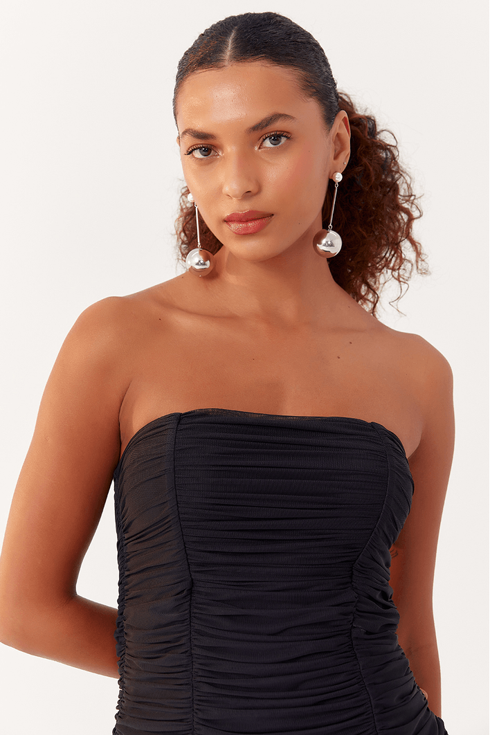 Vestido Midi Drapeado