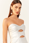 Vestido Couro Metálico