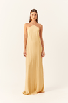Vestido Longo Degagê Costas Cetim