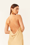 Vestido Longo Degagê Costas Cetim