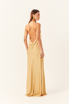 Vestido Longo Degagê Costas Cetim