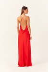 Vestido Longo Degagê Costas Cetim