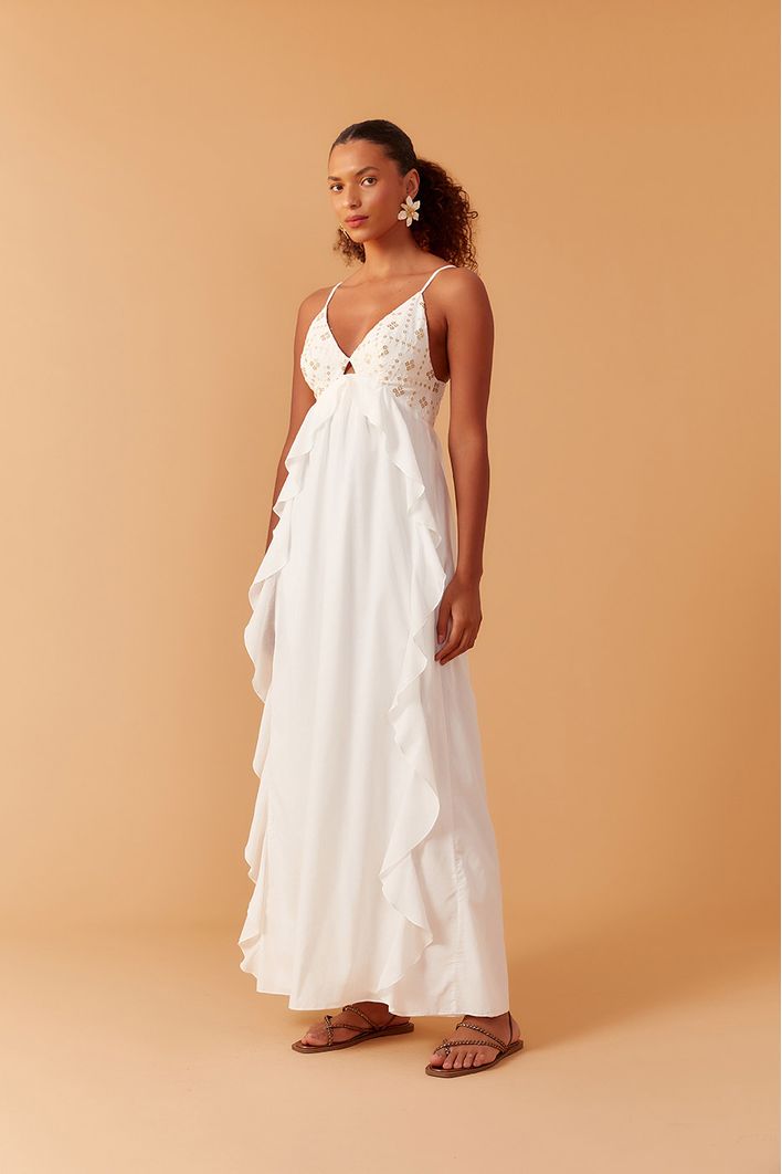 Vestido Longo Busto Paetê
