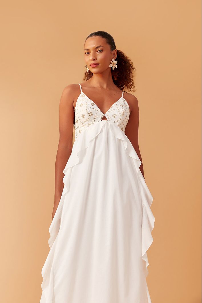 Vestido Longo Busto Paetê