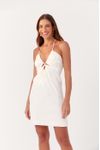 Vestido Curto Bordado Busto Franzido