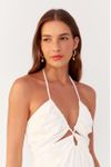 Vestido Curto Bordado Busto Franzido