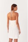 Vestido Curto Bordado Busto Franzido