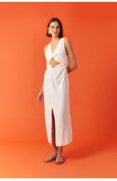 Vestido Cropped Linho Nó