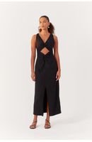 Vestido Cropped Linho Nó