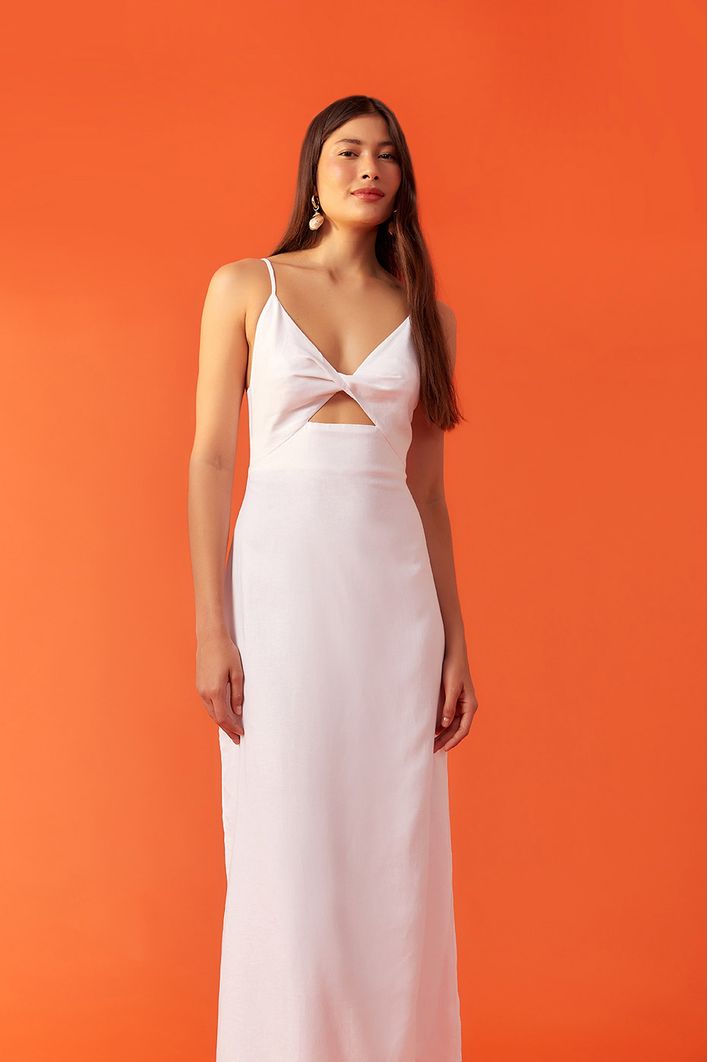 Vestido Cropped Busto Torcido