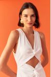 Vestido Cropped Linho Nó