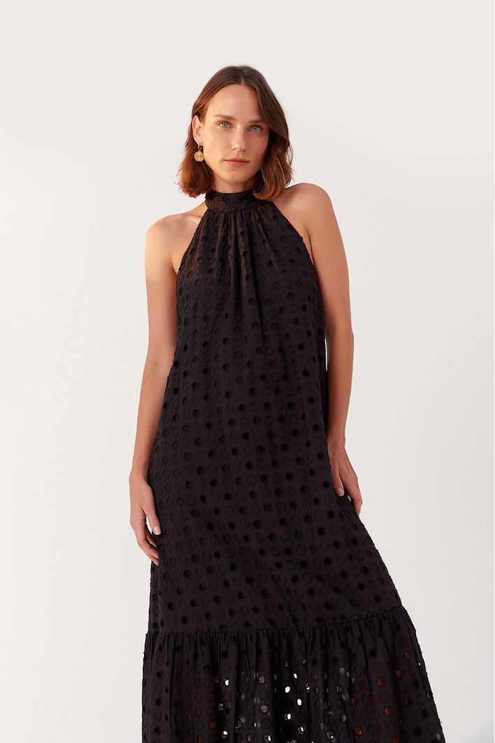 Vestido Laise Cropped Gola Alta