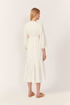 Vestido Cropped Linho Bordado Decote V