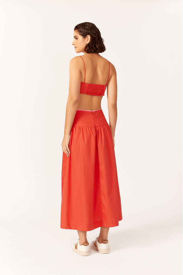 Vestido Midi Recortado