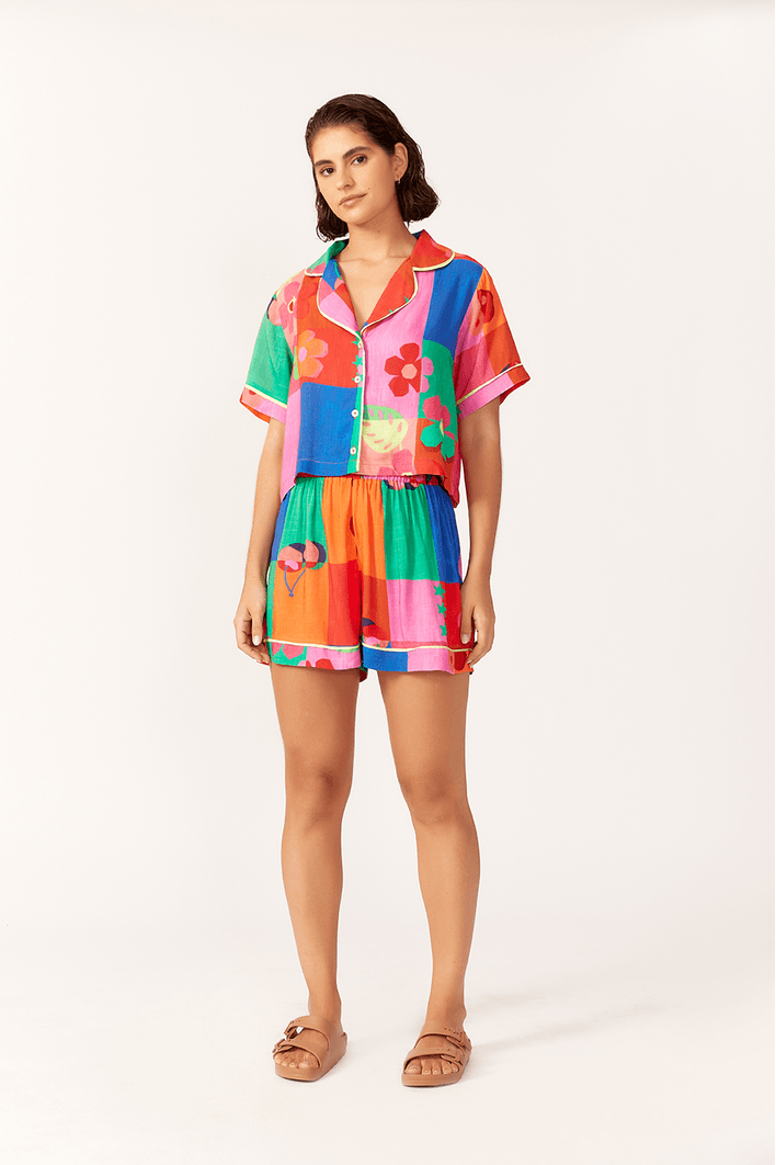 Pijama Camisa Estampa Simpatia