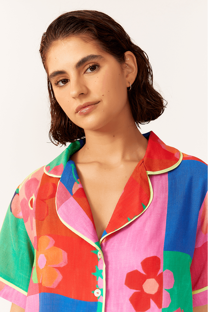 Pijama Camisa Estampa Simpatia