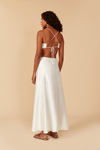 Saia Cropped Cetim Franzida