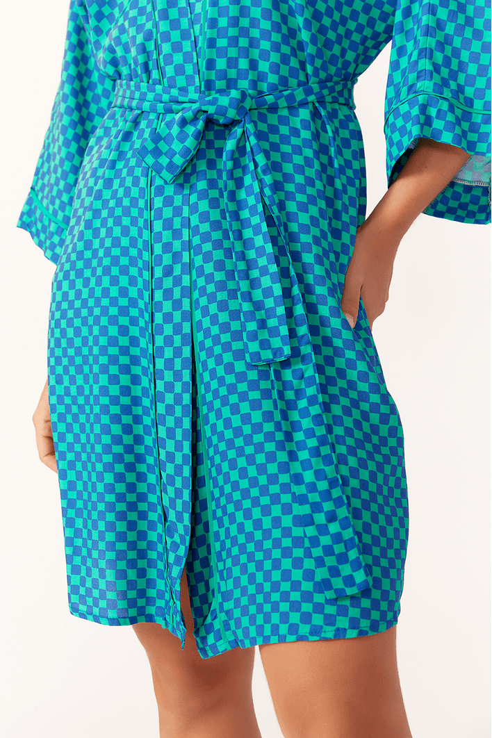 Kimono Estampa Xadrez Mística