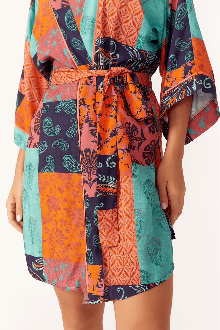 Kimono Estampa Blend Rosa