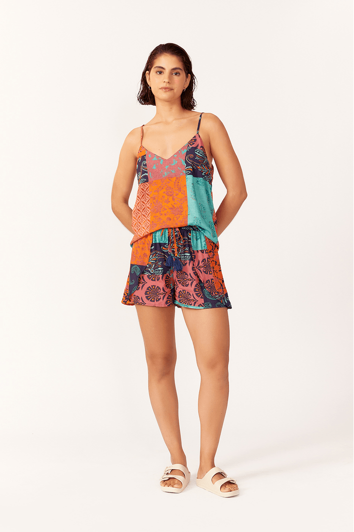 Pijama Regata Estampa Blend Rosa