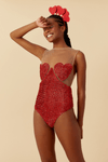 Body Coração Lurex Carnaval