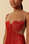 Body Coração Lurex Carnaval