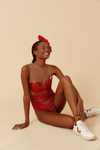 Body Coração Lurex Carnaval