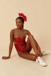 Body Coração Lurex Carnaval