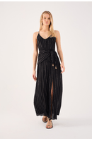 Vestido Longo Lurex Pala Amarração