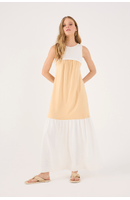 Vestido Recorte Bicolor