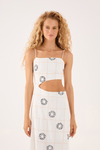 Vestido Midi Linho Bordado Sol