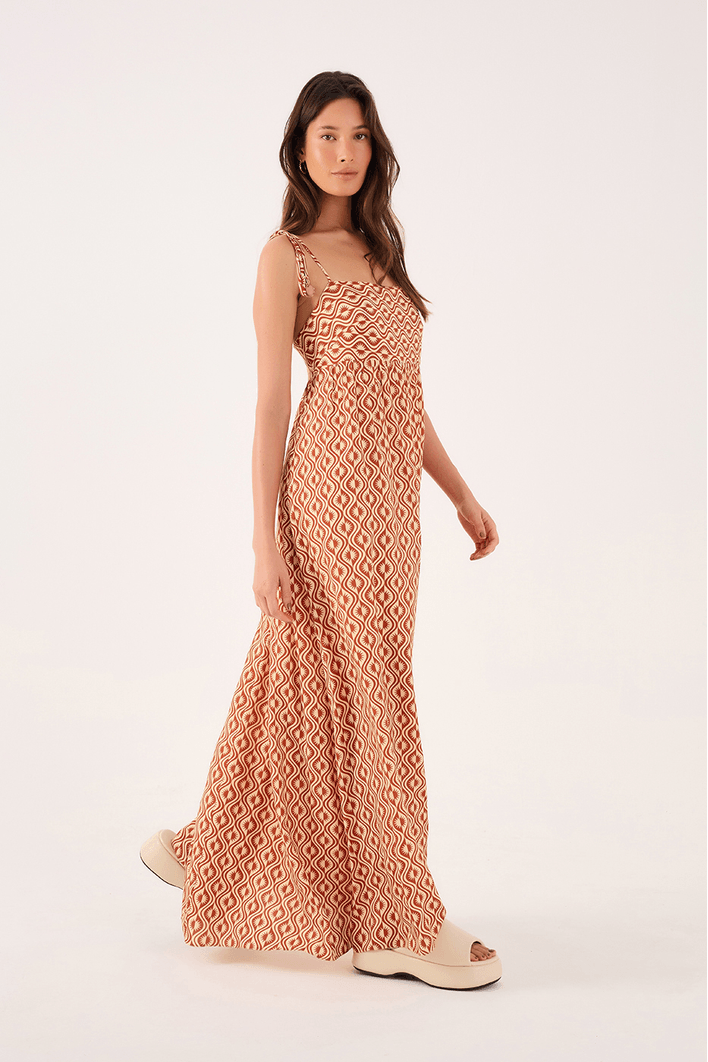 Vestido Cropped Estampa Itacoa