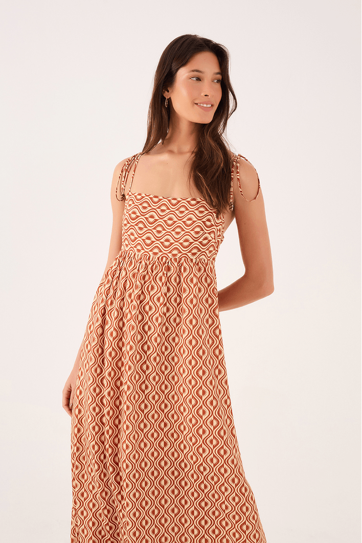 Vestido Cropped Estampa Itacoa