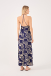 Vestido Cropped Crepe Estampa Flutuar