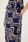 Calça Pantalona Crepe Estampa Flutuar