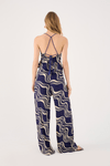 Calça Pantalona Crepe Estampa Flutuar