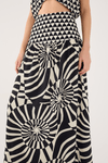 Saia Cropped Estampa Infinito Mix