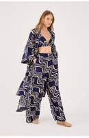 Chemise Com Top Crepe Estampa Flutuar