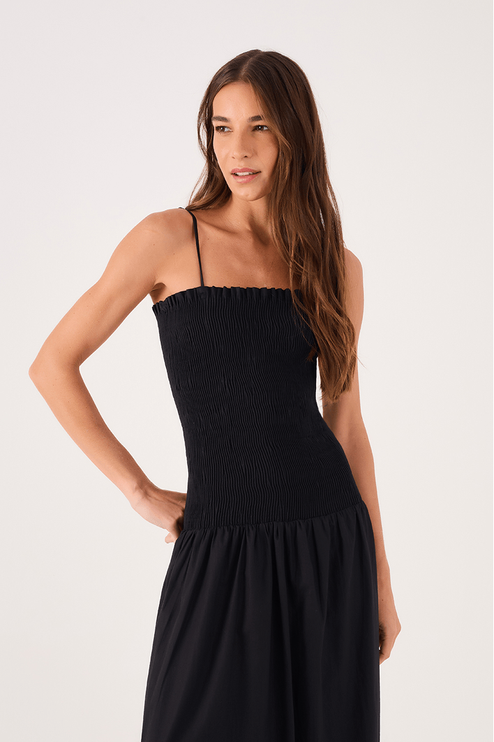 Vestido Algodão Cropped Lastex