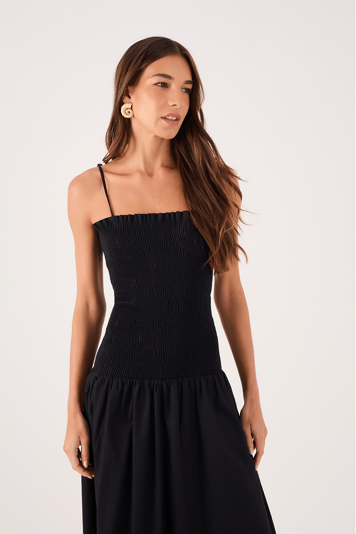 Vestido Algodão Cropped Lastex