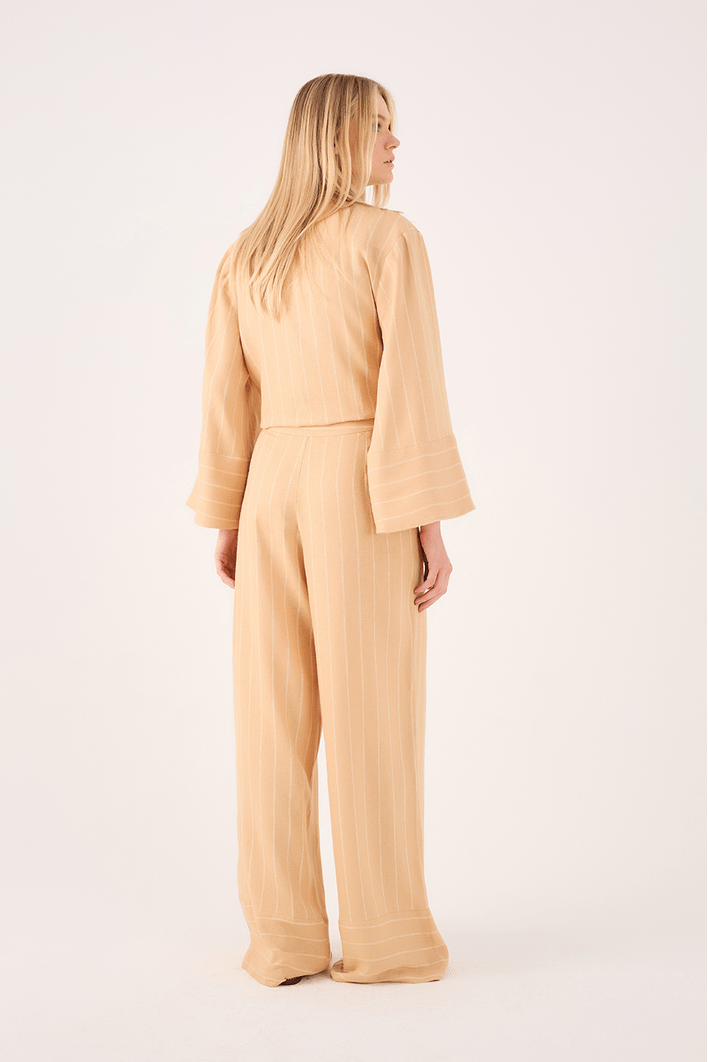 Calça Linho Listrado