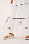 Vestido Linho Bordado Pintado