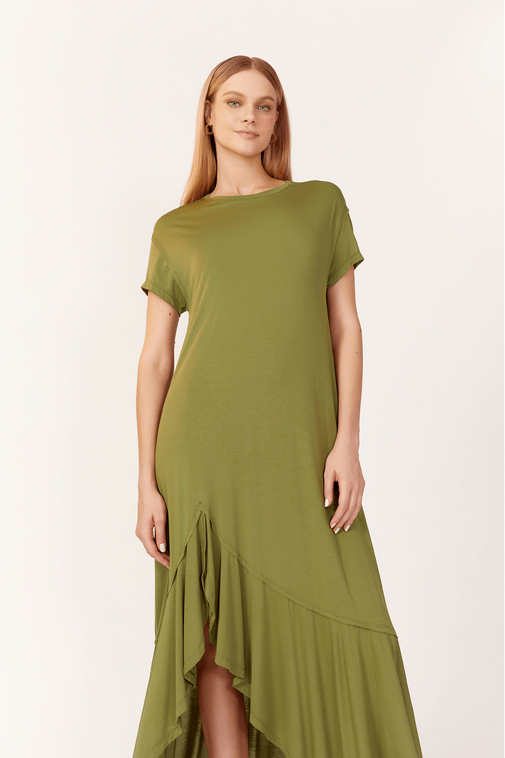 Vestido Fenda Modal