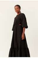 Vestido Cropped Algodão Bord Mix Estrela