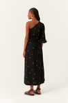 Vestido Cropped Linho Bord Estrela Lurex