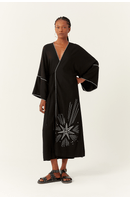 Vestido Cropped Linho Bordado Estrela