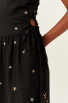 Vestido Cropped Linho Bord Estrela Lurex