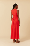 Vestido Cropped Linho Cadarço Encapado